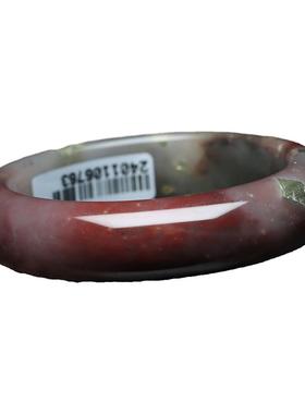 鸡血玉手镯三彩天然玉石复古女款