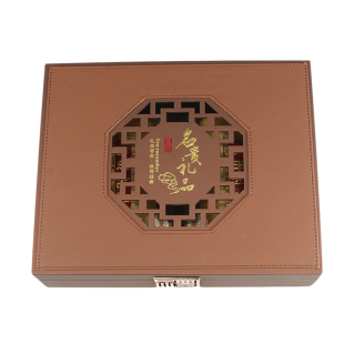 高档双拼名贵礼品包装盒西洋参石斛三七天麻滋补品礼盒空盒子皮盒