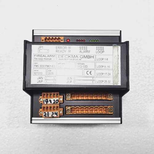 DECKMA GMBH FMS 3000 FIRE LOOP MODULE FMS 3000 FM01-E3