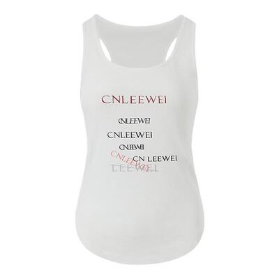 CNLEEWEI26春夏新款logo印花背心T恤显瘦百搭打底超模T背心