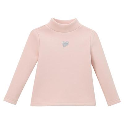 加绒加厚烫钻爱心内搭打底衫