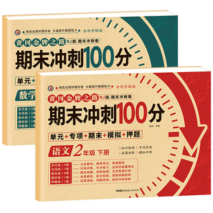期末冲刺100分二年级下册语文数学试卷测试卷全套专项训练人教版小学生2语数同步练习册练习题总复习资料单元期中期末模拟考试卷子
