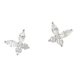 MONACO蝴蝶耳钉925纯银