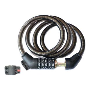 中立自行车锁防盗锁密码锁便携式固定滑板山地车电动车单车钢缆锁