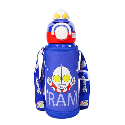 奥特曼男孩吸管保温杯
