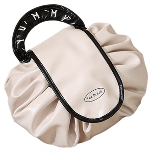 化妆包女大容量便携式出差旅行抽绳洗漱包懒人化妆刷护肤品收纳袋