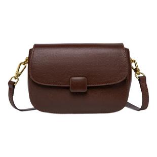 真皮女士斜挎包2025新款头层牛皮小众设计马鞍包大容量女款单肩包