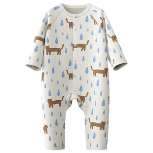 【糯米棉】papa爬爬春秋婴儿衣服连体衣纯棉男女宝宝印花爬服亲肤