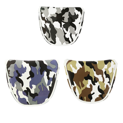 迷彩高尔夫推杆帽套 耐磨防水球杆保护套 通用大小半圆高尔夫杆套