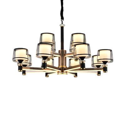 轻奢客厅新款北欧风防尘发光吊灯