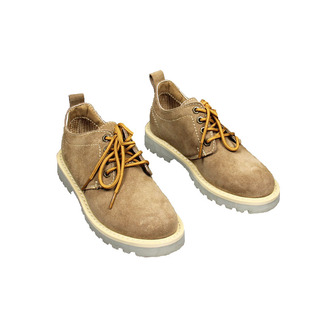 春季新款低帮鞋男士反绒皮英伦工装鞋韩版潮流户外休闲马丁短靴子