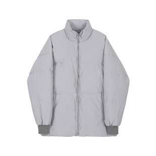 潮牌立领轻薄羽绒服男轻熟风加厚宽松保暖外套冬季休闲白鸭绒上衣