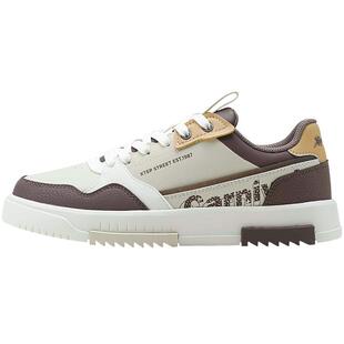 特步男鞋2026新款板鞋皮面低帮轻便休闲鞋子春季防水正品运动鞋男