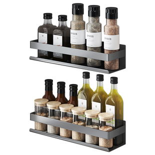 厨房置物架调料架免打孔壁挂式调味料家用品大全油盐酱醋瓶收纳架