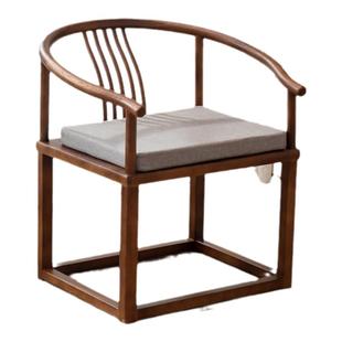 泡茶茶椅子主人椅实木茶室喝茶高背新中式禅意茶桌圈椅轻奢家用