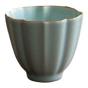 德化陶瓷【茶杯】菱形杯70ml/精工汝窑/天青色/高档主人杯/品茗杯