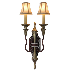 美式壁灯客厅背景墙免布线充电酒店过道感应工程复古长条大壁灯