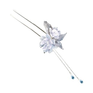 巫山雾 热缩花簪琉璃发簪古风步摇流苏簪子u型发钗国风新中式汉服