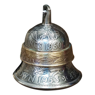 【生肖牌可选】英国两先令铃铛六便士双面花小圆铃铛套装钥匙扣