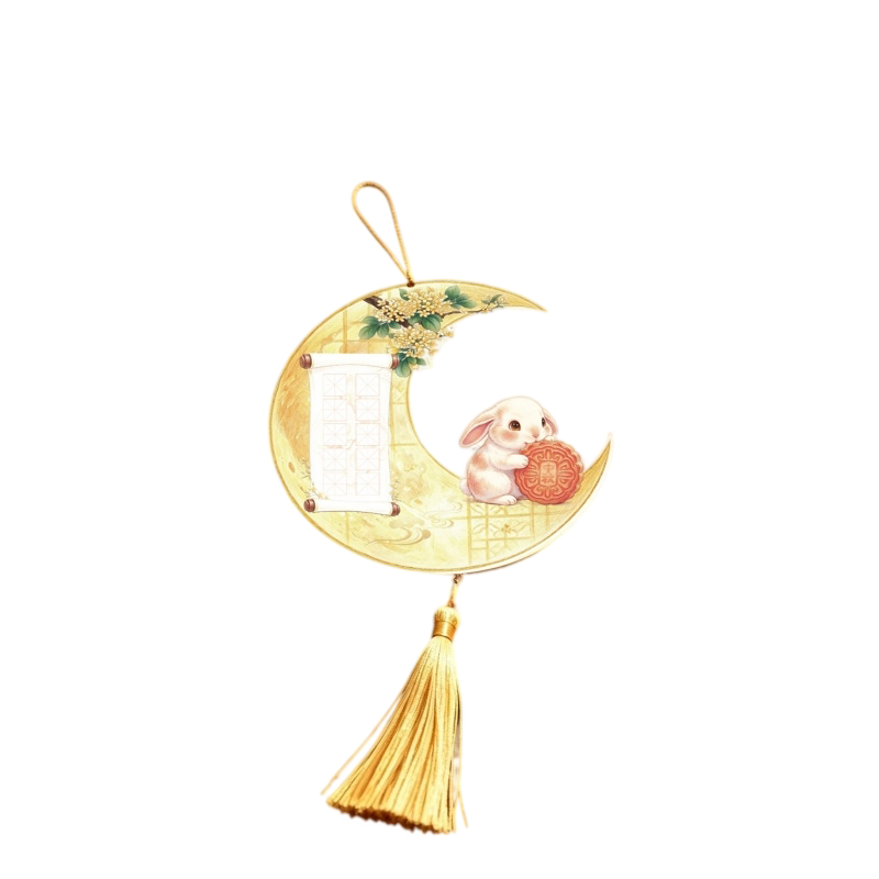 中秋国风桂兔流苏书法纸