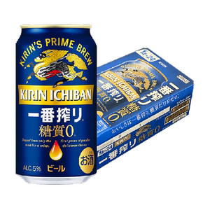 日本麒麟一番榨无糖啤酒350ml*24
