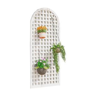 防腐木花架户外庭院墙面装饰院子阳台墙壁悬挂式植物攀爬网格栅栏