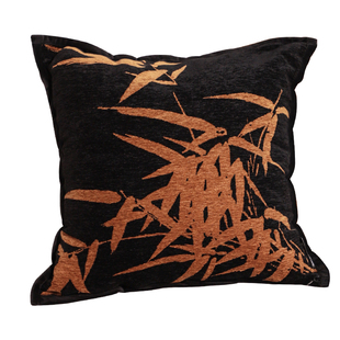 美拉德高端轻奢金钱豹抱枕复古中国风竹子方枕客厅沙发床上靠垫