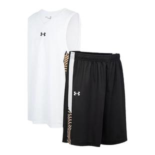 安德玛篮球服球衣男比赛训练速干透气跑步背心短裤运动套装两件套