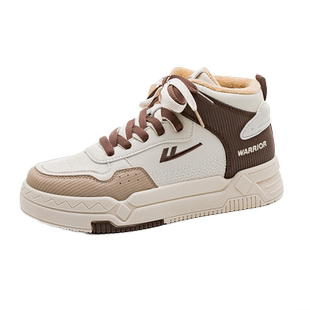 回力女鞋二棉鞋女款冬季加绒运动鞋厚底板鞋子女冬2025新款高帮鞋