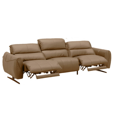 乐至宝羽毛填充零靠墙全真皮