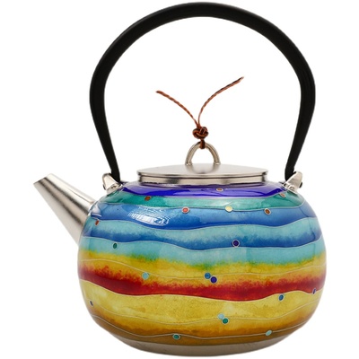 公道杯七宝烧珐琅彩云天泡茶壶