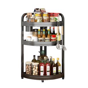 厨房调味料置物架家用刀架厨具调味品多功能转角台面三角收纳架子