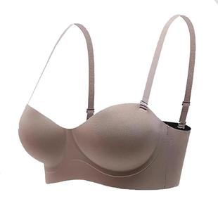 加厚6CM外扩内衣少女小胸聚拢显大无钢圈收副乳无肩带防滑文胸罩