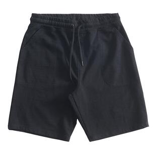 纯棉5分裤男毛圈休闲裤宽松沙滩裤休闲短裤男夏外穿运动五分裤潮