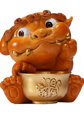 黄铜招财《日进斗金貔貅》客厅桌面办公室摆件开业家居装饰工艺品