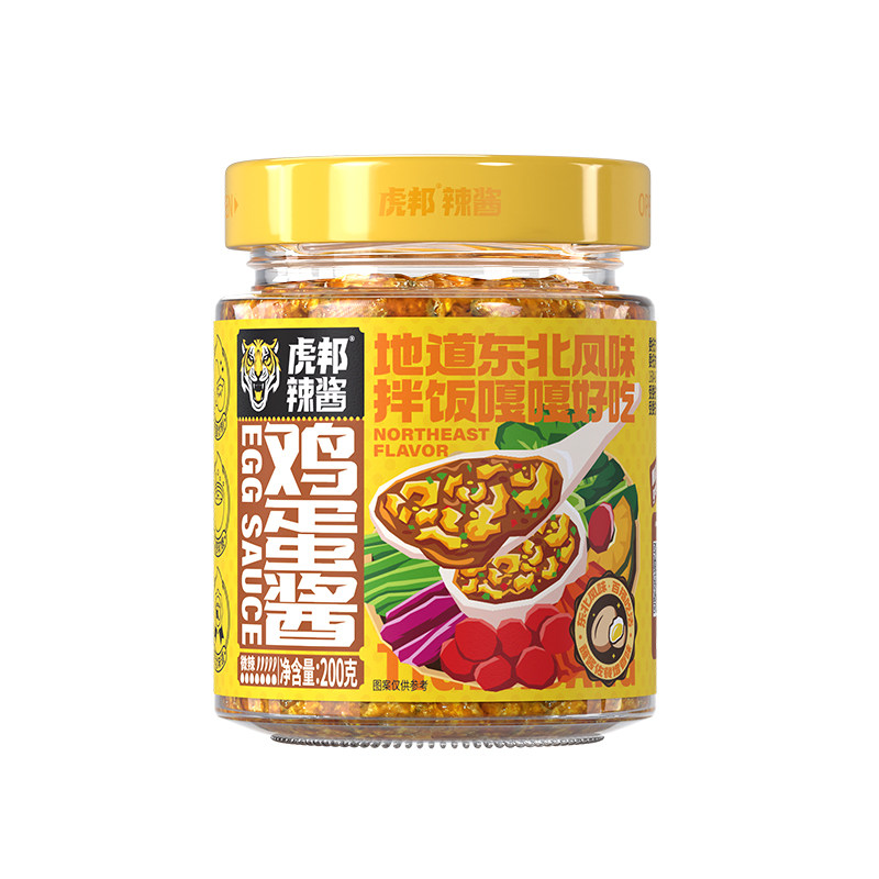 虎邦东北鸡蛋酱正宗农家风味大酱菜蘸酱下饭鲜椒酱拌面菜饭包饭酱