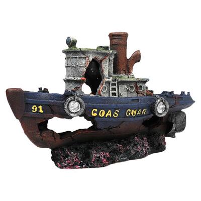 鱼缸仿真沉船潜艇造景摆件