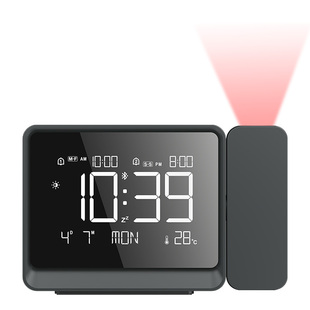 智能蓝牙自动对时投影时钟电子表数字投屏射卧室闹钟时间温度显示