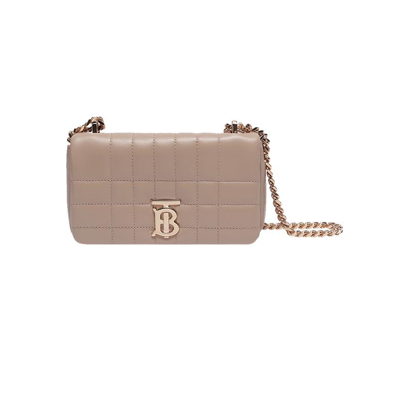【自营】BURBERRY/博柏利女款迷你单肩斜挎链条包斜挎包 8063015
