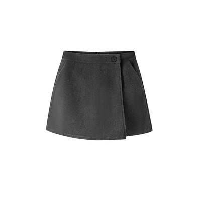 秋冬季高级感不规则短裙裤