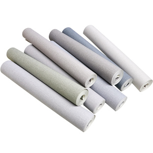 纯色素色日式布纹亚麻墙纸刷胶北欧灰色客厅卧室背景墙壁纸非自粘