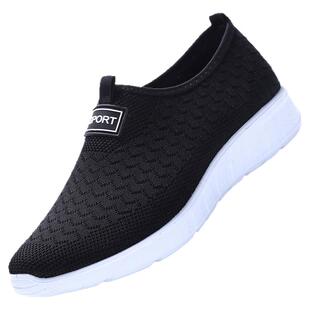 老北京布鞋春秋透气鞋男鞋防滑软底懒人一脚蹬网面爸爸鞋大码男鞋