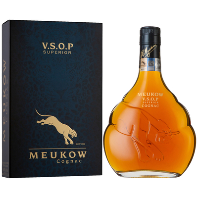 MEUKOW墨高VSOP豹子干邑白兰地洋酒350ml烈酒送礼小酒版迷你小酒