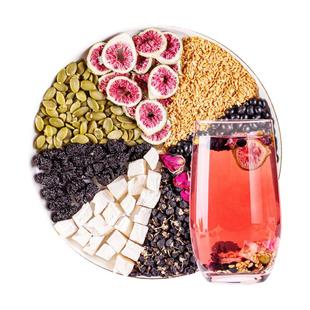 养黄体酮雌茶种子循环天然亚麻籽女生无花果黑豆降养生茶雄包泡水