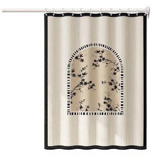 卫生间高档浴帘布免打孔防水防霉速干遮挡浴室门帘隔断窗帘挂帘子