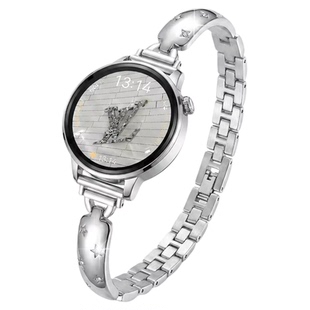 适用oppo手表watchx3mini表带金属新款watchx2mini系列高级感表链夏天女士专用watchs智能运动4pro镶钻时尚