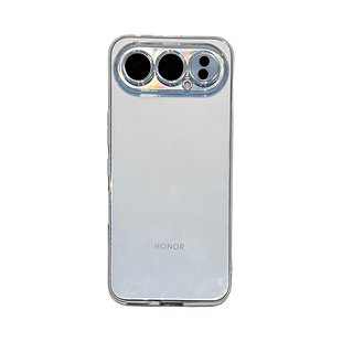 高级感透黑适用荣耀500pro手机壳新款magic8proair超薄透明TPU软外壳400精孔镜头300全包防摔保护套男女爆款