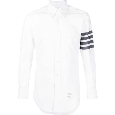 THOM BROWNE 男士四条纹耐久性长袖衬衫