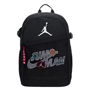 NIKE耐克男女同款书包2026春Joran印花休闲背包双肩包 IW1785-010