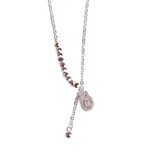 足银999纯银千万两碎银子项链女盘缠转运珠项链新中式女情人礼物